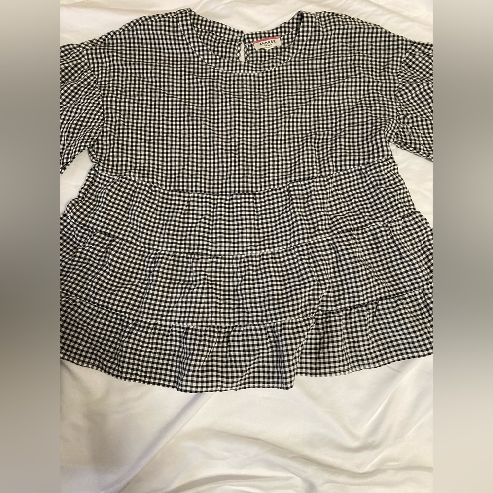 Womens Gingham check blouse